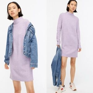 J. Crew, Lilac, Lavender Turtleneck Sweater Dress, CoquetteCore, Balletcore